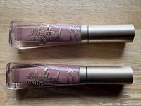 Side-by-side view of both lipsticks showing tubes and branding