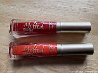 Two Too Faced Melted Matte lipsticks side by side