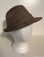 Fedora left side view on mannequin head