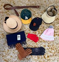 All ten accessories laid out on floor