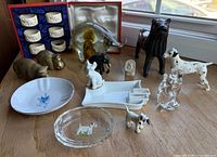 All items grouped on tabletop for overview