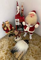 Group shot of all Santa items on carpet