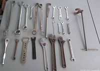 Full lot laid out showing all ~25 hand tools