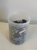 Tub filled with audio adapters