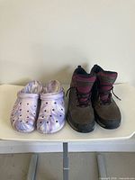 Both pairs of shoes side by side