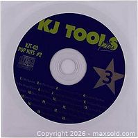 Close-up of KJ Tools disc number 3 showing label design