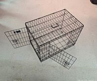 Crate unfolded with both doors open