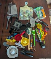 All utensils laid out on table