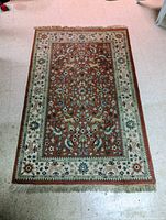 Full view of rug front showing pattern and colors