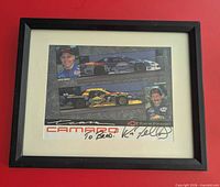 Front view of framed, signed Ron Fellows & Jamie Galles Camaro print