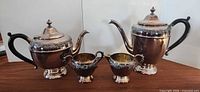 Full set: coffee pot, teapot, creamer, sugar bowl