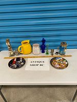 Group shot of all decorative items on table