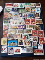 First stock page with assorted Canadian used stamps