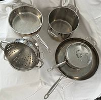 Top view of all cookware pieces