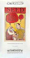 Full view of R. Crumb exhibition poster showing complete design and text