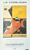 Full view of Modernism Gallery Le Corbusier exhibition poster
