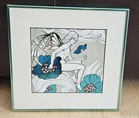 Front view of framed Art Nouveau fairy print