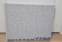 Front view showing full poem text and overall condition