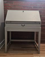 Front view of closed Ikea Alve secretary desk