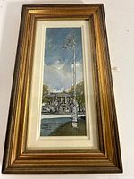 Framed watercolour painting front view