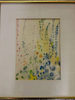 Full view of framed watercolour artwork