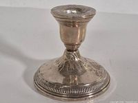 Full view of sterling candlestick