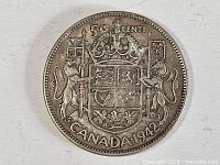 Full view of reverse showing date, denomination and coat of arms