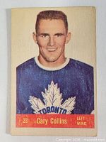Front view of card showing Gary Collins portrait and card number 23