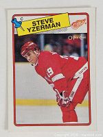 Front of Steve Yzerman O-Pee-Chee card