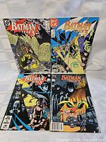 Front covers of all four Batman Year 3 comic issues