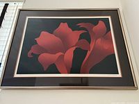 Full view of framed lithograph