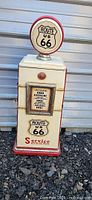 Front view of Route 66 gas pump CD holder