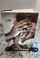 Front cover of Keith Richards Life hardcover with dust jacket