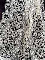 Close view of lace pattern