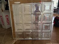 Full view of the 24" square tin tile showing complete pattern