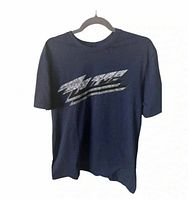 Front view navy shirt with logo