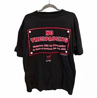 Full front view of black T-shirt showing complete graphic