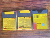 Rear view of three Kodak Professional Vericolor 400 film boxes with labels