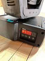 Control base with powered-on LED display showing 'RST'