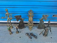 All items arranged together on floor