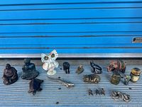 All fifteen figurines arranged together