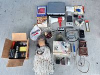 overview of entire lot showing all items spread out