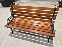 Front view showing full bench construction