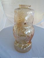 Front view showing owl detail and iridescent finish