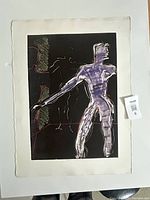 Full sheet view showing monotype and deckled edges