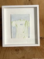 framed watercolor painting front view