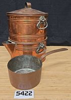 Still and saucepan front view