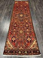 Full view of Hamadan runner rug