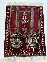 Full view of prayer rug front side
