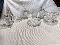 Entire 10-piece glass set displayed